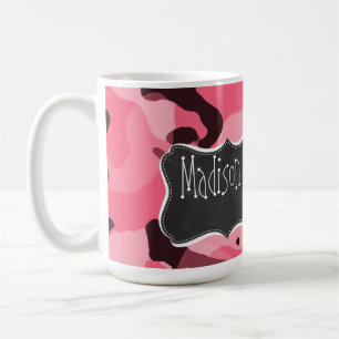 Brink Pink Camo; Tarnmuster; Retro-Schultafel Tasse