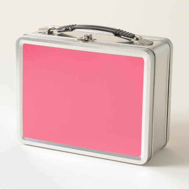 Brink pink (Vollfarbe) Metall Brotdose (Vorderseite)