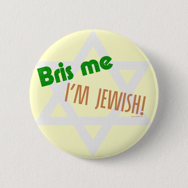 Bris ich bin ich jüdischer Knopf Button (Vorderseite)
