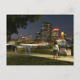 Brisbane aus South Bank, Australien. Postkarte