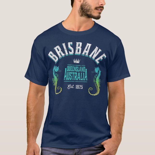 Brisbane Australia Queensland Vintage Grafik T-Shirt (Vorderseite)