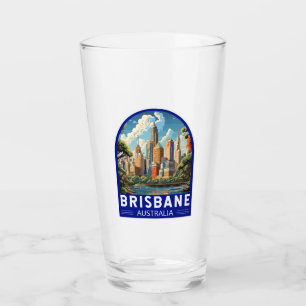 Brisbane Australia Reisen Vintag Glas