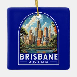 Brisbane Australia Reisen Vintag Keramikornament
