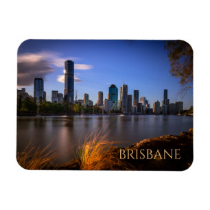 Brisbane, Australia Skyline aus dem Fluss quer Magnet