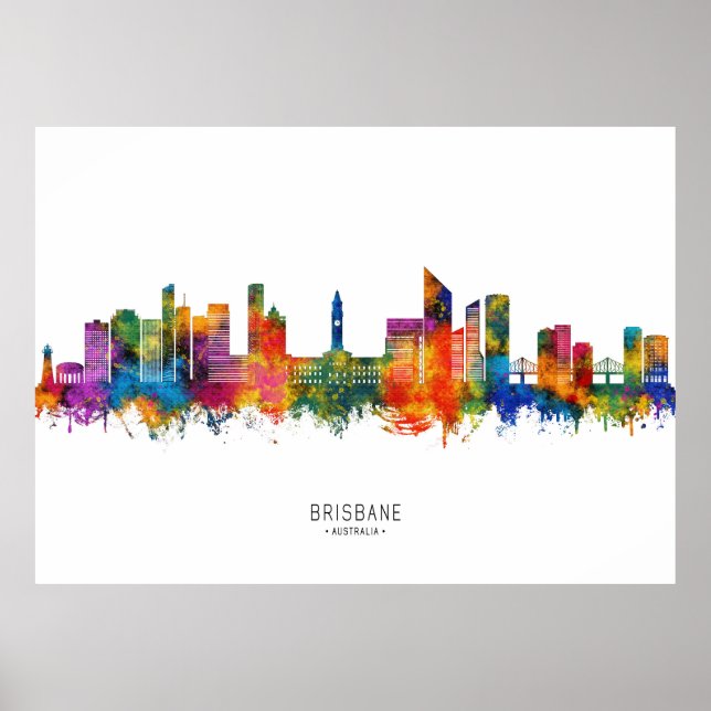Brisbane Australia Skyline Poster (Vorne)