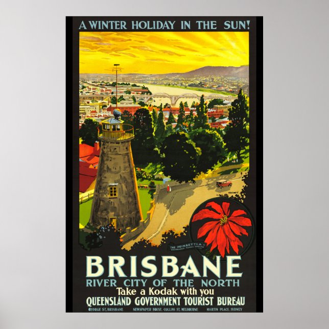Brisbane Australia Tourismus Poster (Vorne)