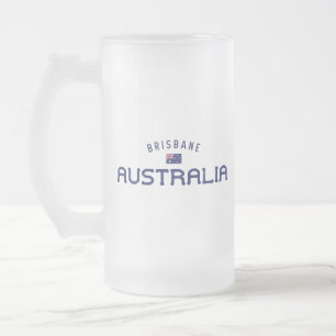Brisbane Australien Mattglas Bierglas