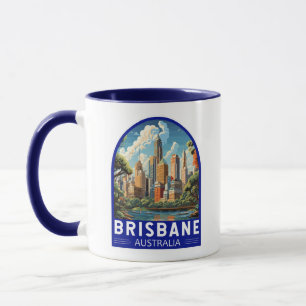 Brisbane Australien Reise Kunst Vintage Tasse