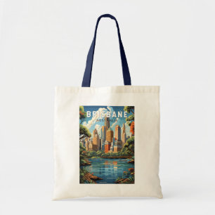 Brisbane Australien Reise Kunst Vintage Tragetasche