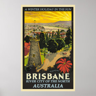 Brisbane, Australien Reiseplakat Poster