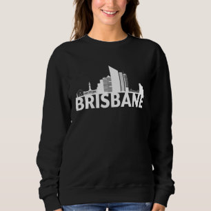 Brisbane Australien Stadt Skyline Silhouette Umris Sweatshirt