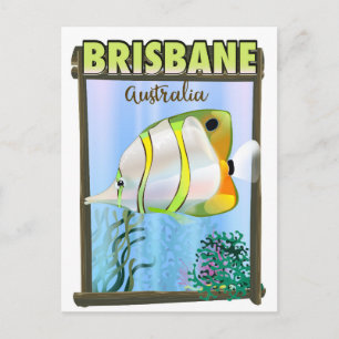 Brisbane Australien Tropisches Reiseplakat Postkarte