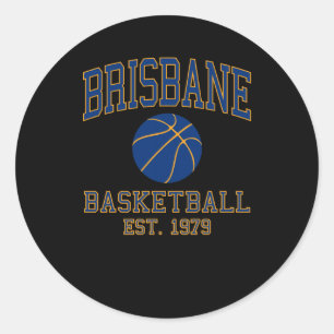 Brisbane Basketball Runder Aufkleber