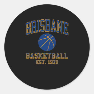 Brisbane Basketball Runder Aufkleber