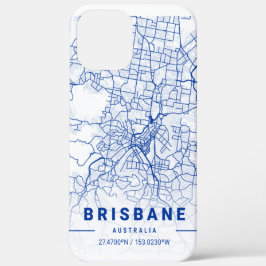Brisbane City Map Blue Tint Case-Mate iPhone Hülle