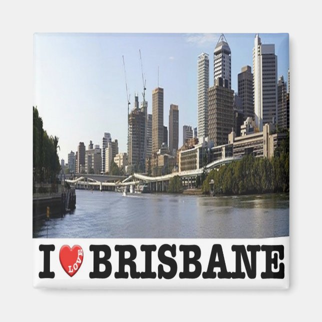 BRISBANE I Liebe, Australien, Ozeanien, Kühlschran Magnet (Vorne)
