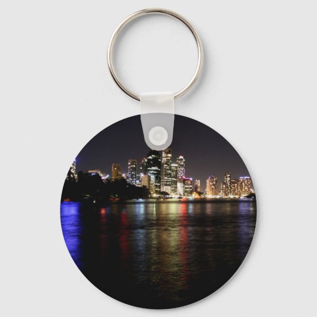 Brisbane in der Nacht Schlüsselanhänger (Vorderseite)