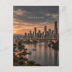 Brisbane Kino-Monochrom-Stadt Kunst Postkarte