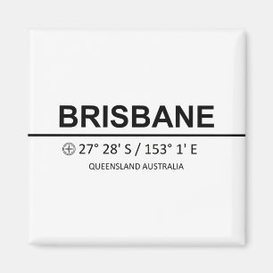 Brisbane Koordinaten - Brisbane Koordinaten Magnet