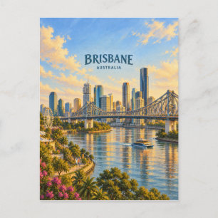 Brisbane Malerische Reise Kunst Postkarte