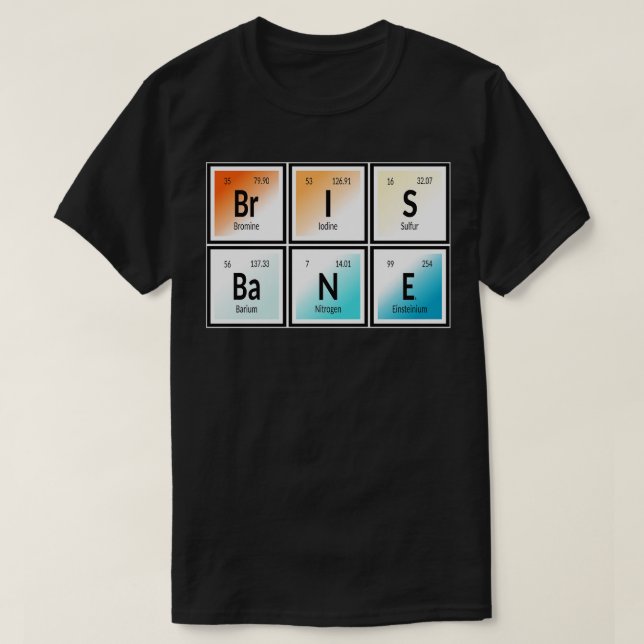 Brisbane Periodic Table T-Shirt (Design vorne)