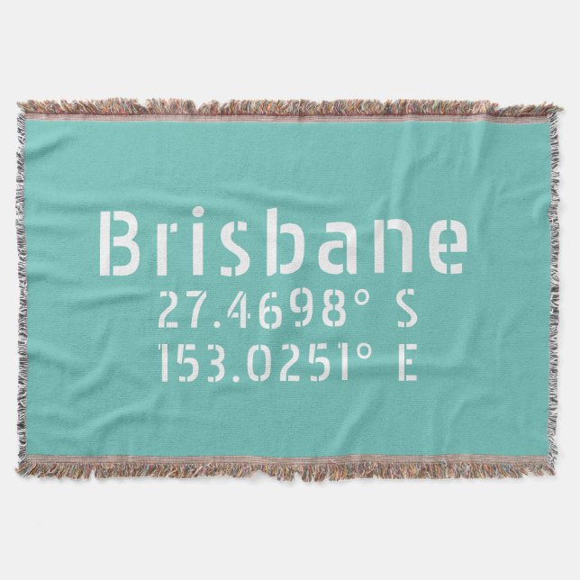 Brisbane QLD Latitude Longitude Decke (Vorderseite)