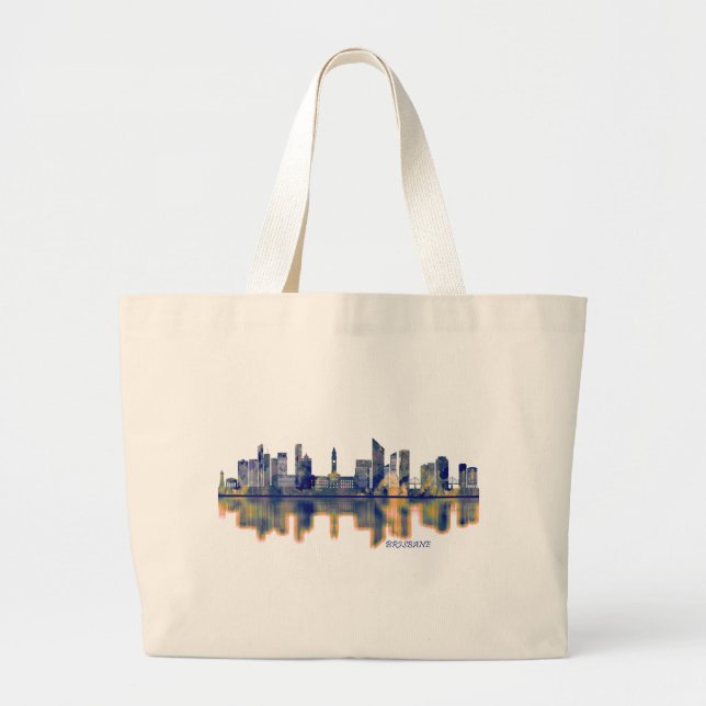 Brisbane Skyline Jumbo Stoffbeutel (Vorne)