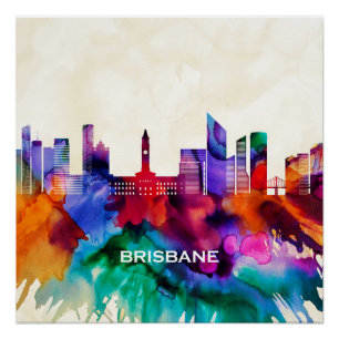 Brisbane Skyline Poster