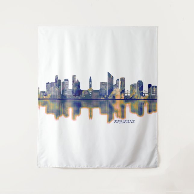 Brisbane Skyline Wandteppich (Vorderseite)