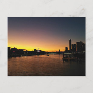 Brisbane Sonnenuntergang Postkarte