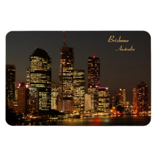 Brisbane-Stadt, NachtSkyline, Austraila - Magnet