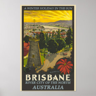 Brisbane Vintage-Plakat Poster