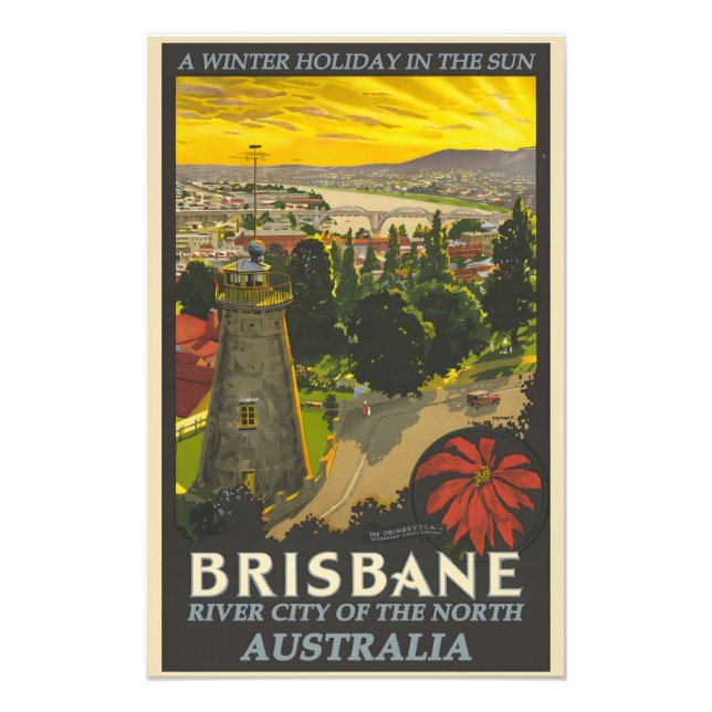 Brisbane Vintage Poster (Vorne)