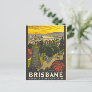 Brisbane Vintage Poster Postkarte