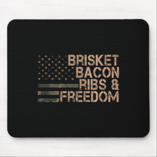Brisket Bacon Rippen Und Freedom Grill Bbq Lustige Mousepad