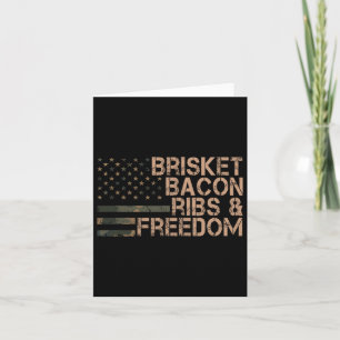 Brisket Bycon Rippen Und Freedom Grill Bbq Lustige Karte