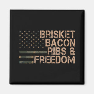 Brisket Con Ribs And Freedom Grill Bbq Lustiges Fl Magnet