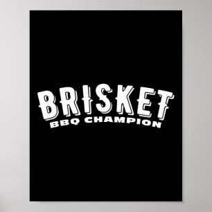 Brisket Grillen Champion Sgeräuchertes Fleisch Gri Poster