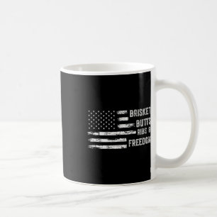 Brisket Hinterns Ribs and Freedom Grillen Kaffeetasse
