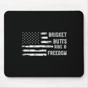 Brisket Hinterns Ribs and Freedom Grillen Mousepad