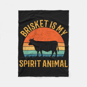 Brisket ist mein Geist Tier Fleecedecke
