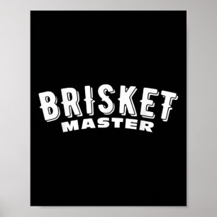 Brisket Master geräuchert Fleisch Grillen Texas Br Poster