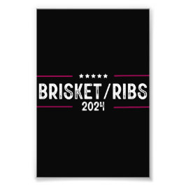 Brisket Ribs 2024 GRILLEN Barbecue politische Wahl Fotodruck