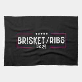 Brisket Ribs 2024 GRILLEN Barbecue politische Wahl Geschirrtuch