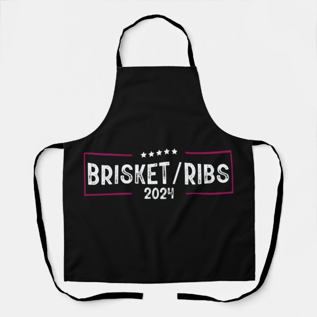 Brisket Ribs 2024 GRILLEN Barbecue politische Wahl Schürze (Vorderseite)