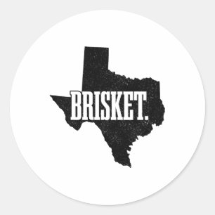 Brisket Texas Grillen Staat Karte Byrbecue Grill G Runder Aufkleber