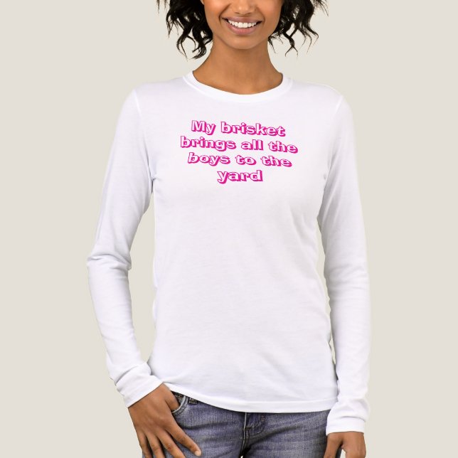 Brisket zum Hof Tri-Blend Shirt (Vorderseite)