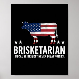 Brisketarian Brisket Grillen für Männer Funny Men Poster