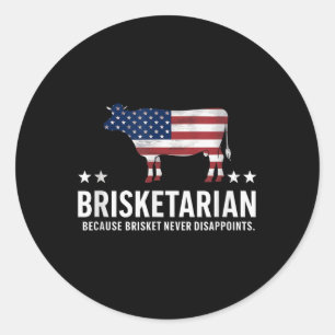 Brisketarian Brisket Grillen für Männer Funny Men Runder Aufkleber