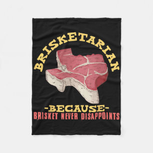 Brisketarian Funny Texas Grillen Meat Lover Fleecedecke